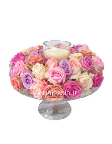 Centrotavola con candela