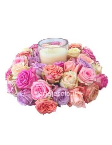 Centrotavola con candela