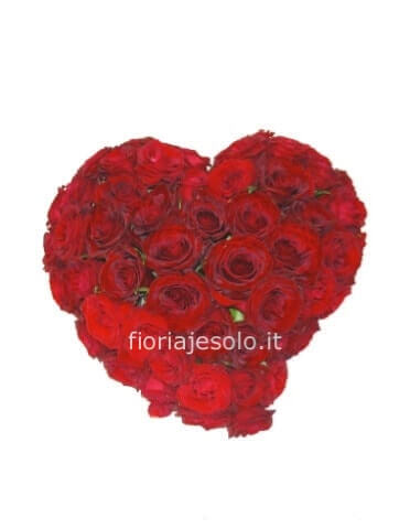 Cuore di rose rosse cm 20/22