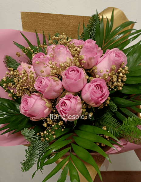 Bouquet di rose rosa