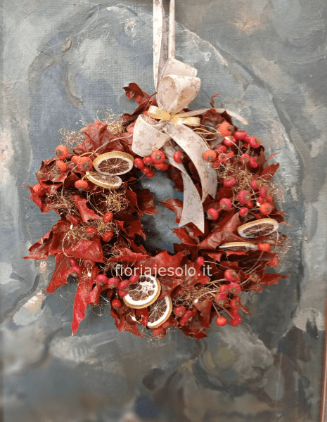 Coroncina fuori porta augurale